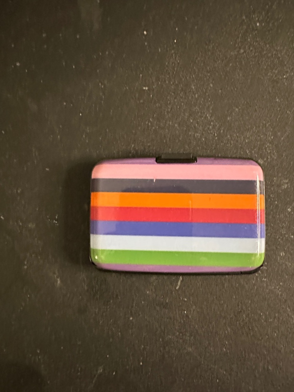 Source Unknown Multicolor Striped Card Holder - Pink, Orange, Red, Blue, Green